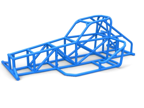 Frame of Supermodified front engine race car V2 Scale 1 to 25 3D Принт Модель