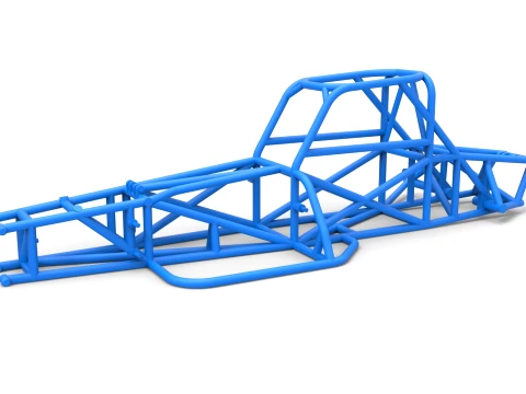 Frame of Supermodified front engine race car V4 Scale 1 to 25 3D Принт Модель