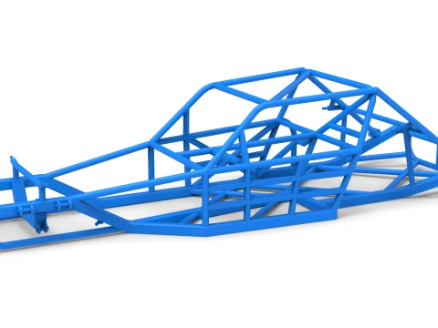 Frame of Vintage Asphalt Modified stock car Version 2 Scale 1 to 25 3D Принт Модель
