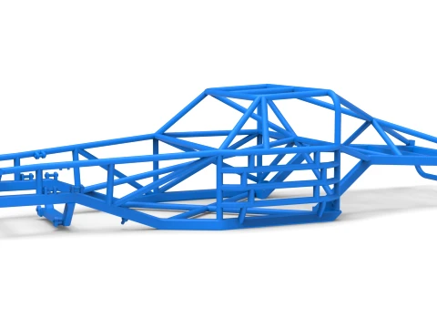 Frame of Vintage Dirt late model Race car Version 1 Scale 1 to 25 3D Print Model