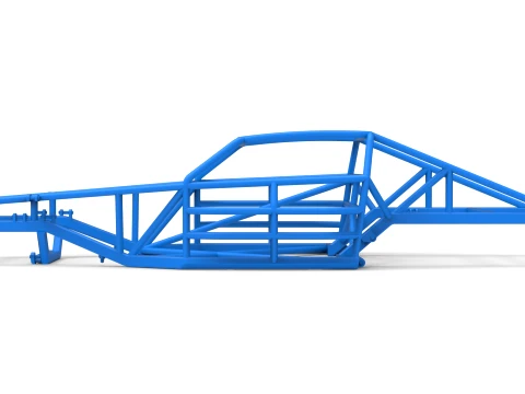 Frame of Vintage Dirt late model Race car Version 2 Scale 1 to 25 3D Print Model