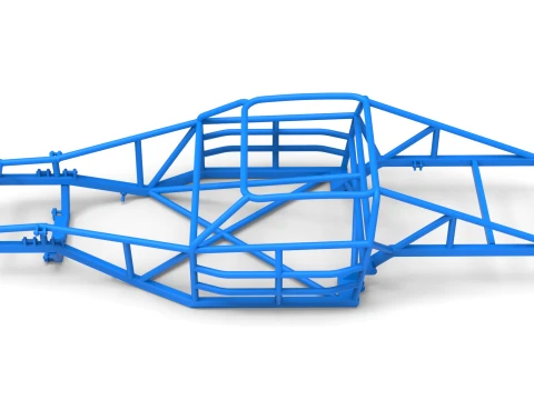 Frame of Vintage Dirt late model Race car Version 2 Scale 1 to 25 3D Print Model