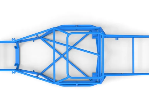 Frame of Vintage Dirt late model Race car Version 2 Scale 1 to 25 3D Print Model