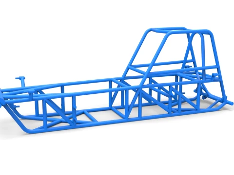 Frame of Vintage Dirt Modified stock car Version 2 Scale 1 to 25 3D Print Model