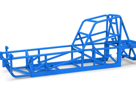 Frame of Vintage Dirt Modified stock car Version 4 Scale 1 to 25 3D Print Model
