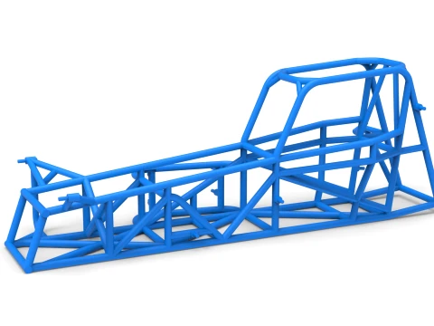 Frame of Vintage Supermodified stock car Version 3 Scale 1 to 25 Modello di stampa 3D