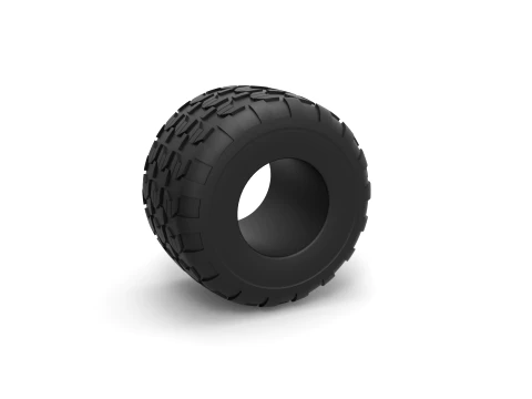 Monster Jam tire 6 Scale 1 to 25 3D Print Model