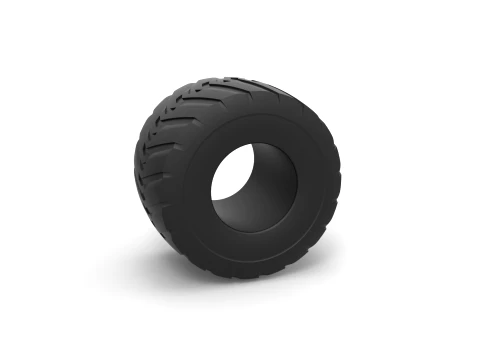 Monster Jam tire 7 Scale 1 to 25 3D Print Model