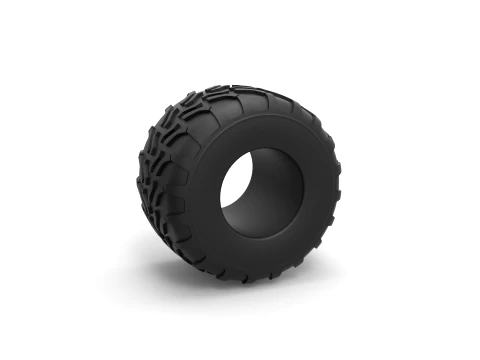 Monster Jam tire 11 Scale 1 to 25 3D Print Model