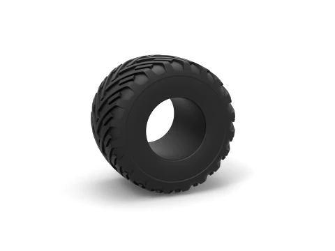Monster Jam tire 16 Scale 1 to 25 3D Print Model