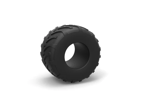 Monster Jam tire 17 Scale 1 to 25 3D Print Model
