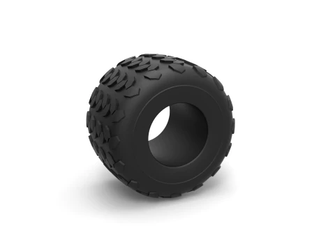 Monster Jam tire 26 Scale 1 to 25 3D Print Model