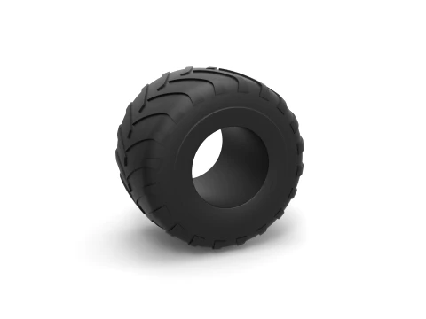 Monster Jam tire 28 Scale 1 to 25 3D Print Model