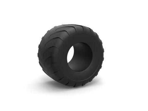 Monster Jam tire 31 Scale 1 to 25 3D Print Model