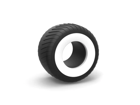 Monster Jam Whitewall tire Scale 1 to 25 3D Print Model