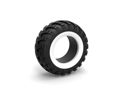 Military KRAZ Whitewall tire VID-201 Scale 1 to 25 3D Print Model