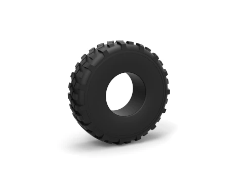 Military truck tire 6 Scale 1 to 25 Modelo de Impressão 3D