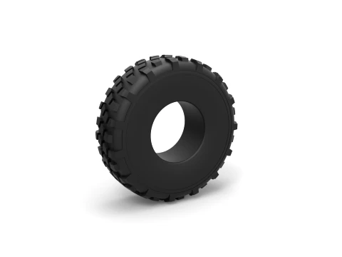 Military truck tire 7 Scale 1 to 25 3D Print Model