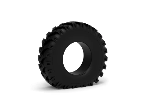 Military Ural tire OI-25 deflated Scale 1 to 25 3D printmodel