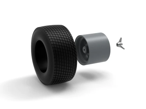 Rear wheel of Vintage Champ car Scale 1 to 25 3D Print Model