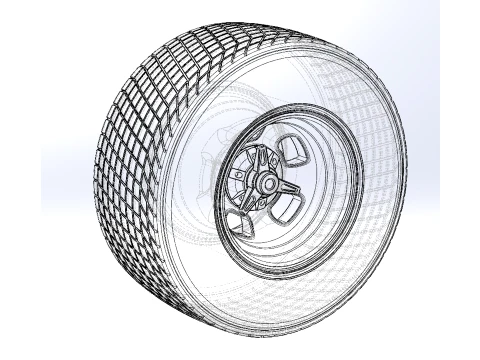 Rear wheel of Vintage Champ car Scale 1 to 25 3D Print Model