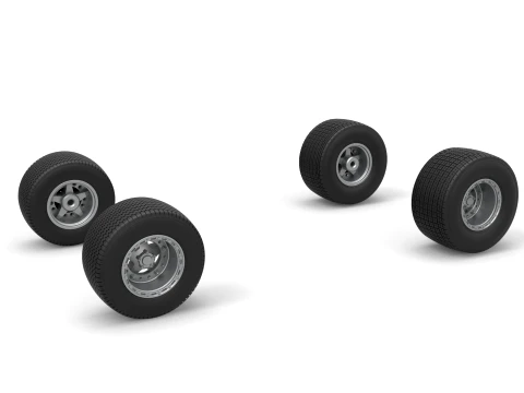 Wheel set of Australian Super Sedan Scale 1 to 25 3D printmodel