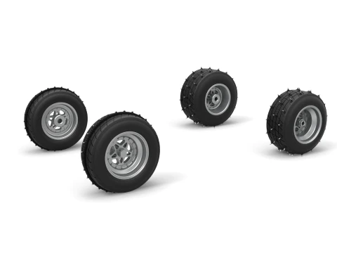 Wheel set of Ice Sprint car Scale 1 to 25 3D Print Model