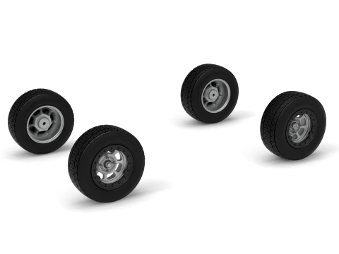 Wheel Set of Mod Lite Race car Version 2 Scale 1 to 25 3D Print Model