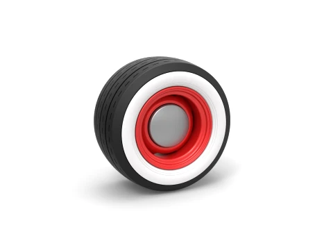 Wide Whitewall Wheel of Hot rod Scale 1 to 25 3D 프린트 모델