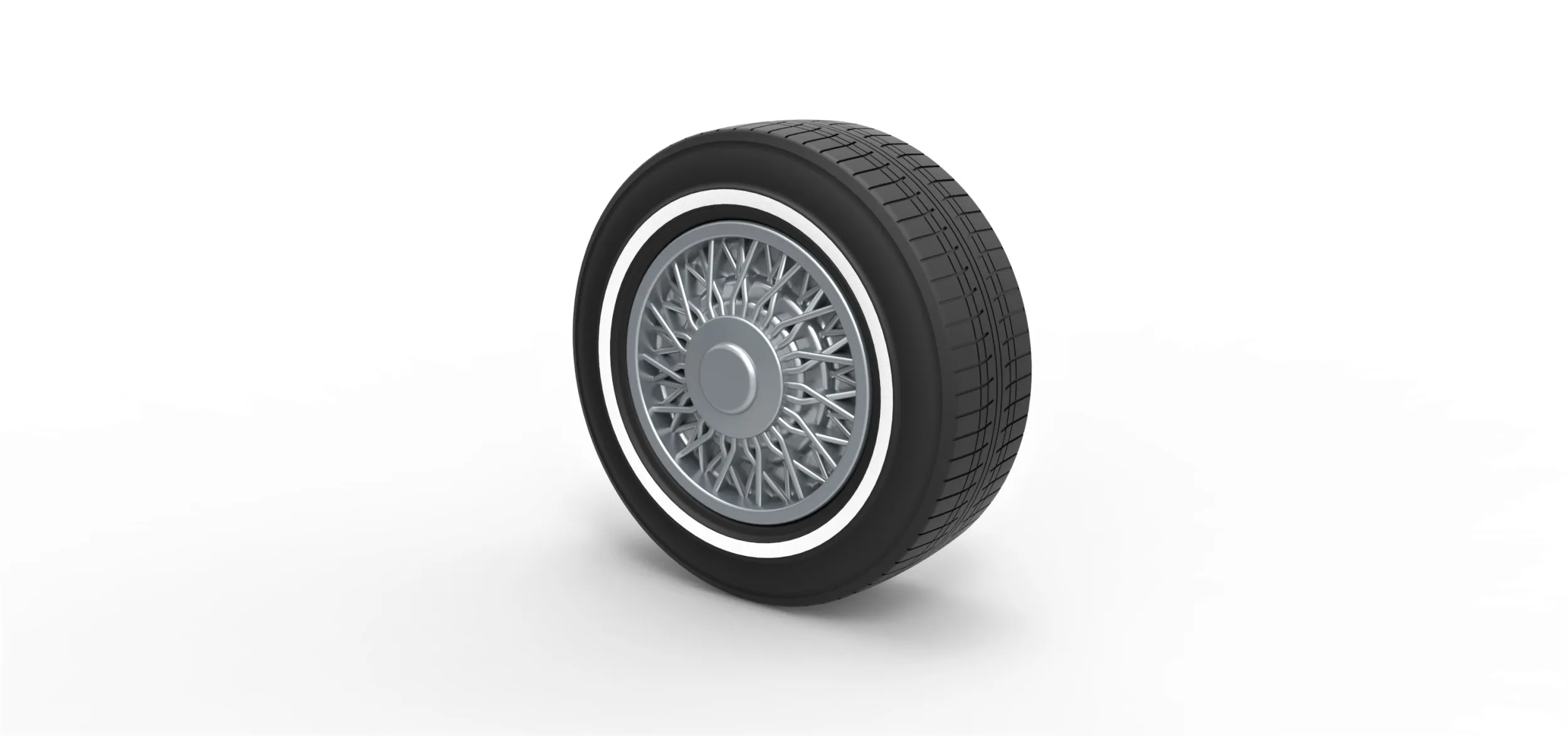 Wire wheel 2 Scale 1 to 10 3D Print Model .c4d .max .obj .3ds .fbx .stl .blend 