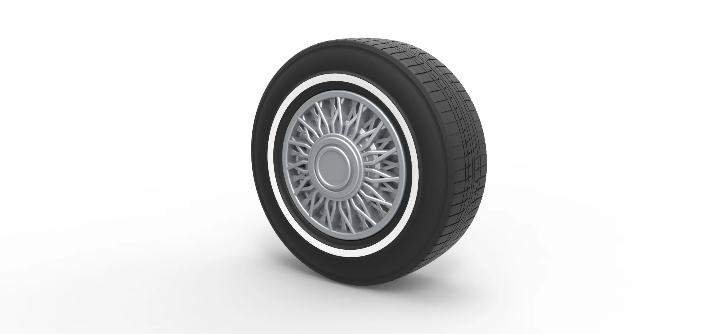 Wire wheel 4 Scale 1 to 10 3D Print Model .c4d .max .obj .3ds .fbx .stl .blend 