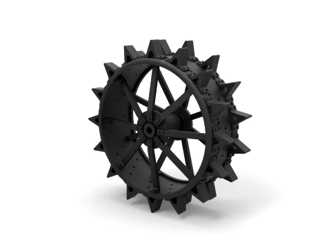 Rear wheel from old tractor 3D Print Model
