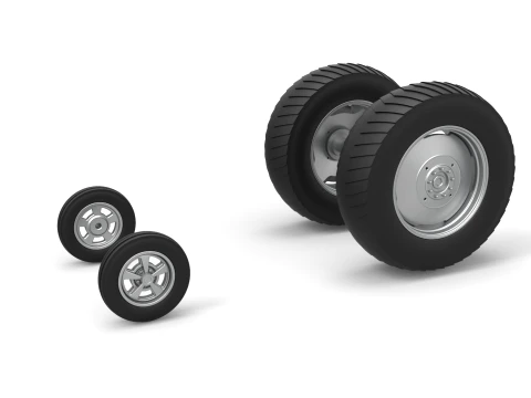 Wheel set of Small block Pulling tractor Scale 1 to 25 3D Print Model