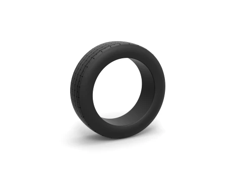 Front tire of Vintage Funny Car Scale 1 to 25 3D Baskı Modeli