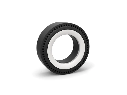 Whitewall rear tire of vintage dragster Version 1 Scale 1 to 25 3D 프린트 모델