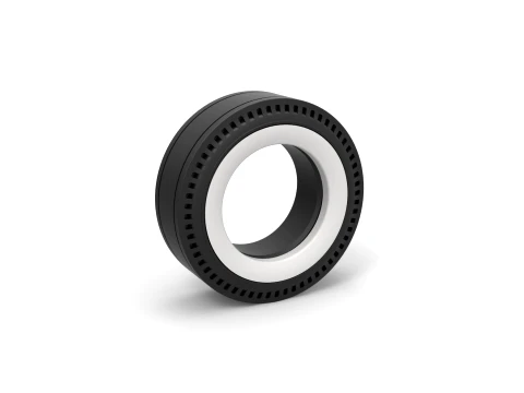 Whitewall rear tire of vintage dragster Version 3 Scale 1 to 25 3D Baskı Modeli