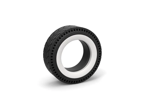Whitewall rear tire of vintage dragster Version 6 Scale 1 to 25 3D Baskı Modeli