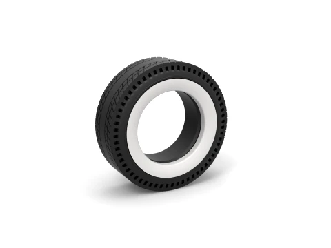 Whitewall rear tire of vintage dragster Version 8 Scale 1 to 25 3D Baskı Modeli
