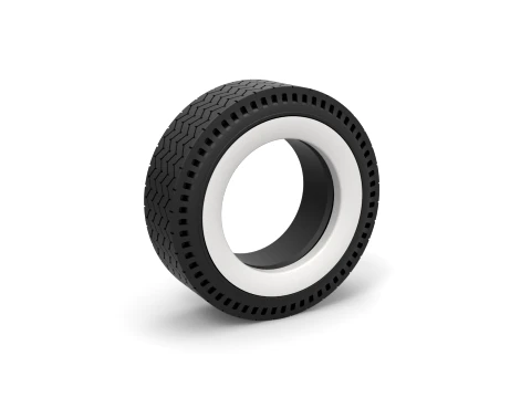 Whitewall rear tire of vintage dragster Version 10 Scale 1 to 25 3D Baskı Modeli
