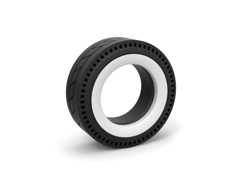 Whitewall rear tire of vintage dragster Version 11 Scale 1 to 25 3D Baskı Modeli