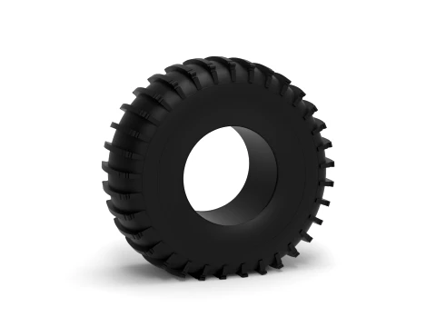 Trom tire 1 deflated Scale 1 to 25 Model do druku 3D