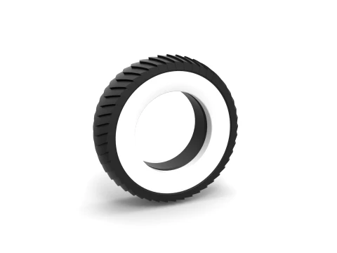 Pulling tractor Whitewall rear tire 2 Scale 1 to 25 3D Print Model