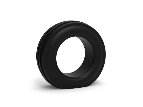 Tractor front tire 2 deflated Scale 1 to 25 3D Print Model