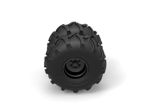 Offroad double wheel Scale 1 to 25 3D Print Model