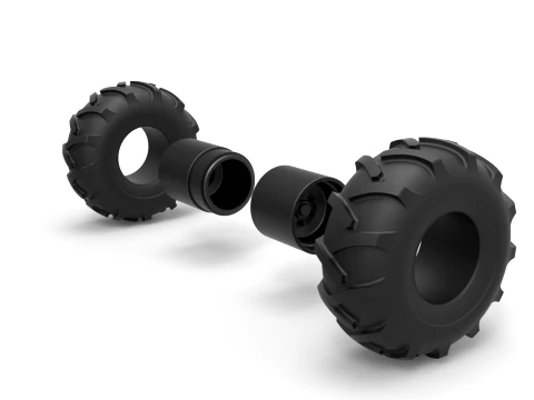 Offroad double wheel Scale 1 to 25 3D Print Model