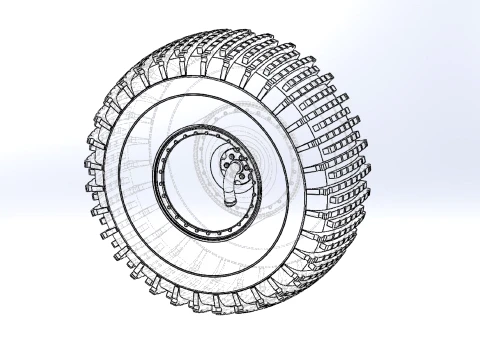 Offroad wheel 38 Scale 1 to 20 3D Print Model