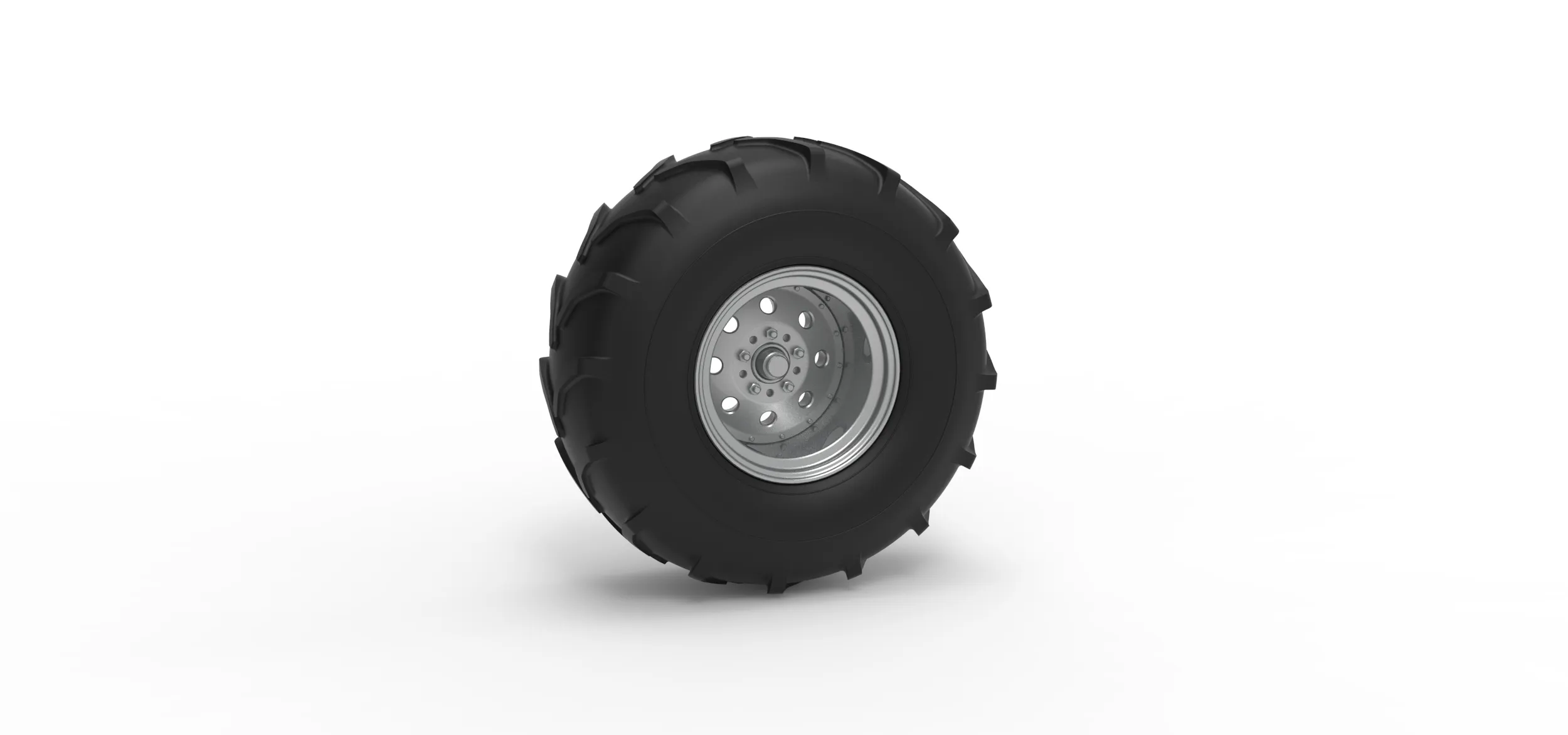 Front wheel from Mud dragster Version 4 Scale 1 to 25 3D Print Model .c4d .max .obj .3ds .fbx .stl .blend 