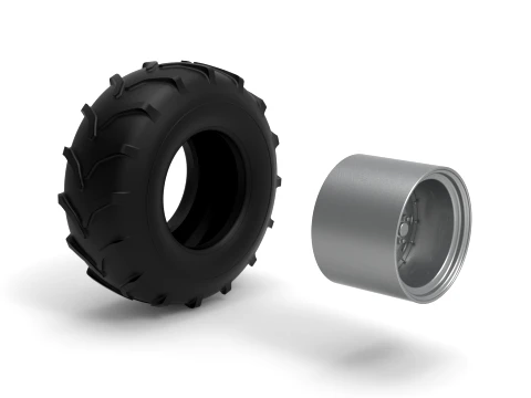 Front wheel from Mud dragster Version 4 Scale 1 to 25 3D Print Model
