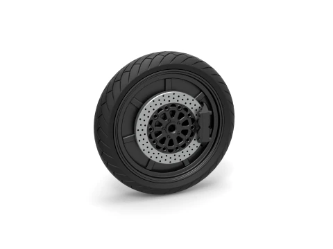 Front wheel of Top fuel Dirt dragster motorcycle Scale 1 to 25 3D Print Model