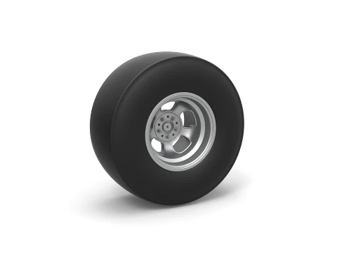 Rear wheel of vintage dragster Version 2 Scale 1 to 25 3D Druckmodell